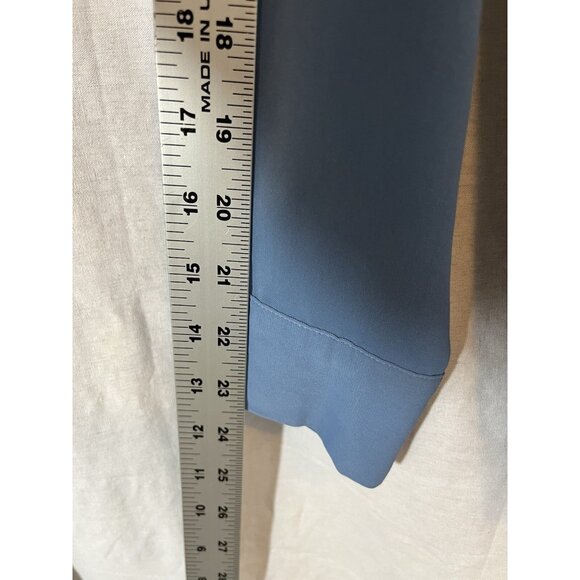 ZC & GF Blue Large Long Sleeve Button Down Blouse - Picture 9 of 9